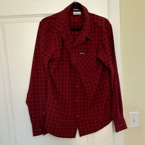 Columbia Red Plaid Lightweight Shirt